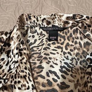 Victoria's Secret Animal Print Satin Robe